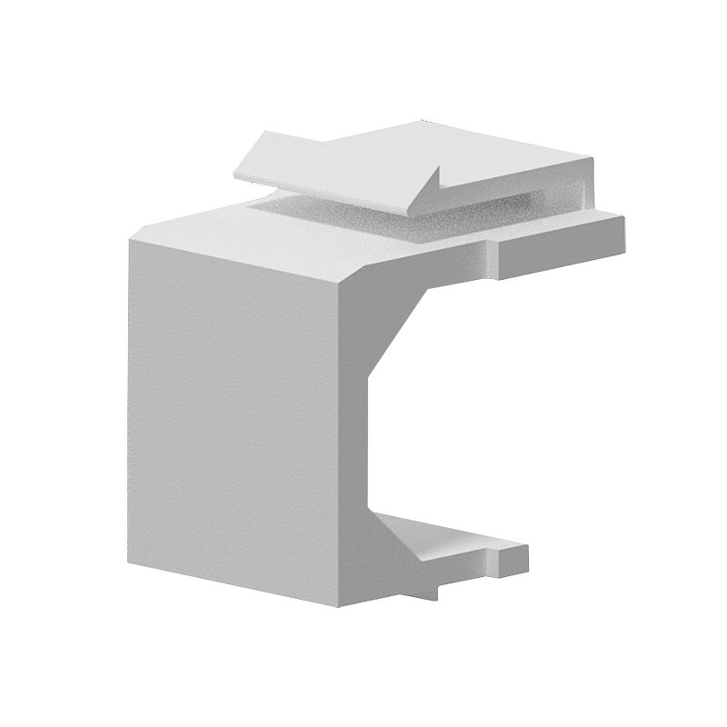 Plaque aveugle à cadre Keystone encliquetable, coupleur RJ45 et LC et SC pour panneau de brassage vierge modulaire: WHITE / 0.8 m