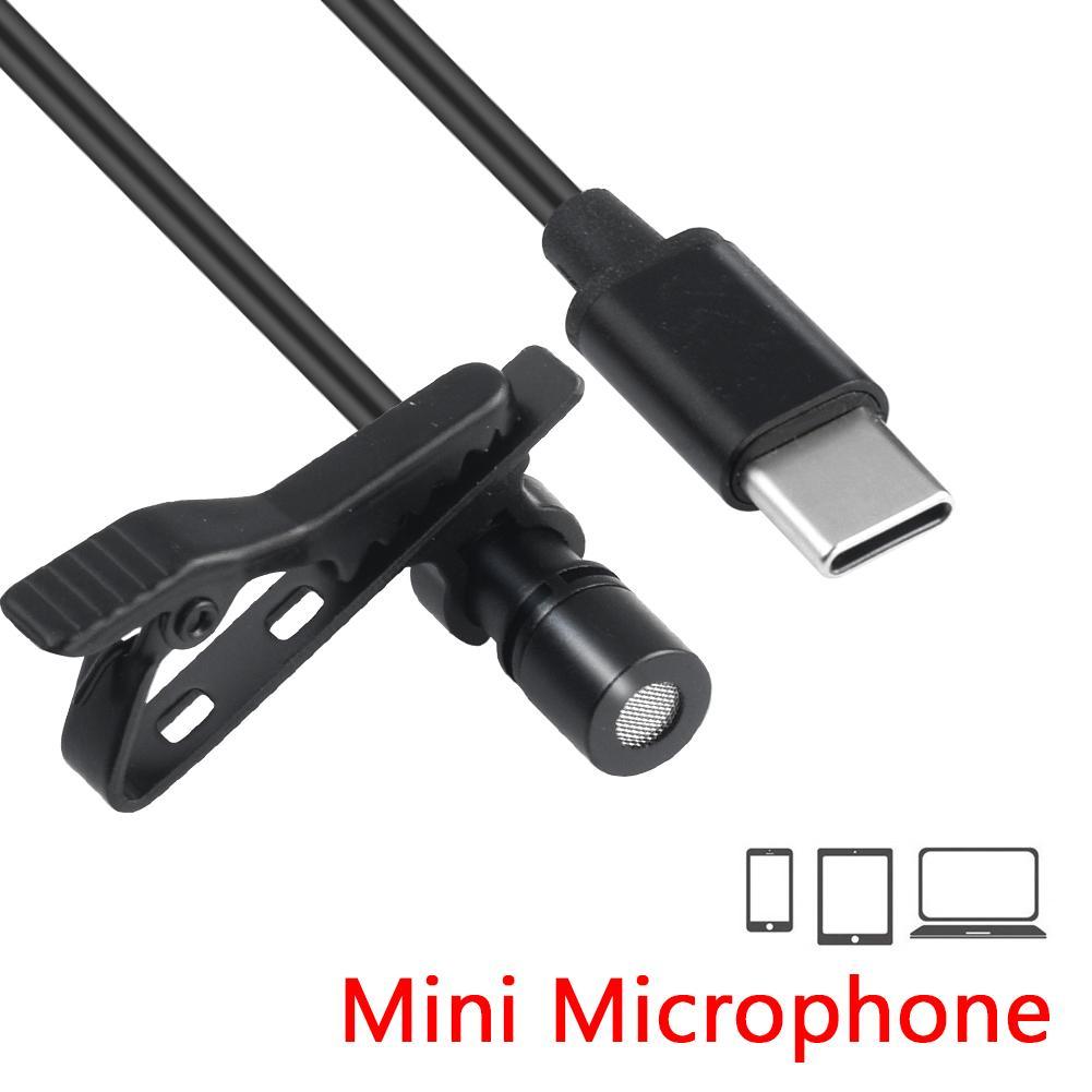 Mini microfono Mic USB C tipo-c Mic condensatore registrazione Audio per Huawei Xiaomi telefono Android USB C microfono Lavalier