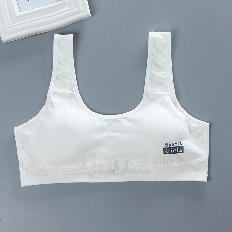 Soutien-gorge rembourré en coton pour filles et adolescentes de 10 à 16 ans, haut de puberté sans fil, sous-vêtements de Sport pour enfants