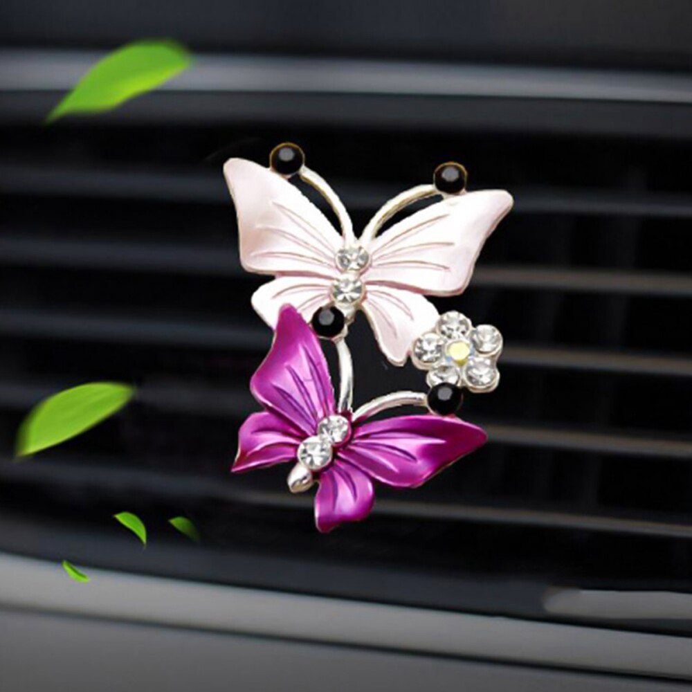 Butterfly Air Freshener Clip Car Perfume Decoration Fragrance Natural Smell Auto Accessories Air Conditioner Outlet Vent Clip
