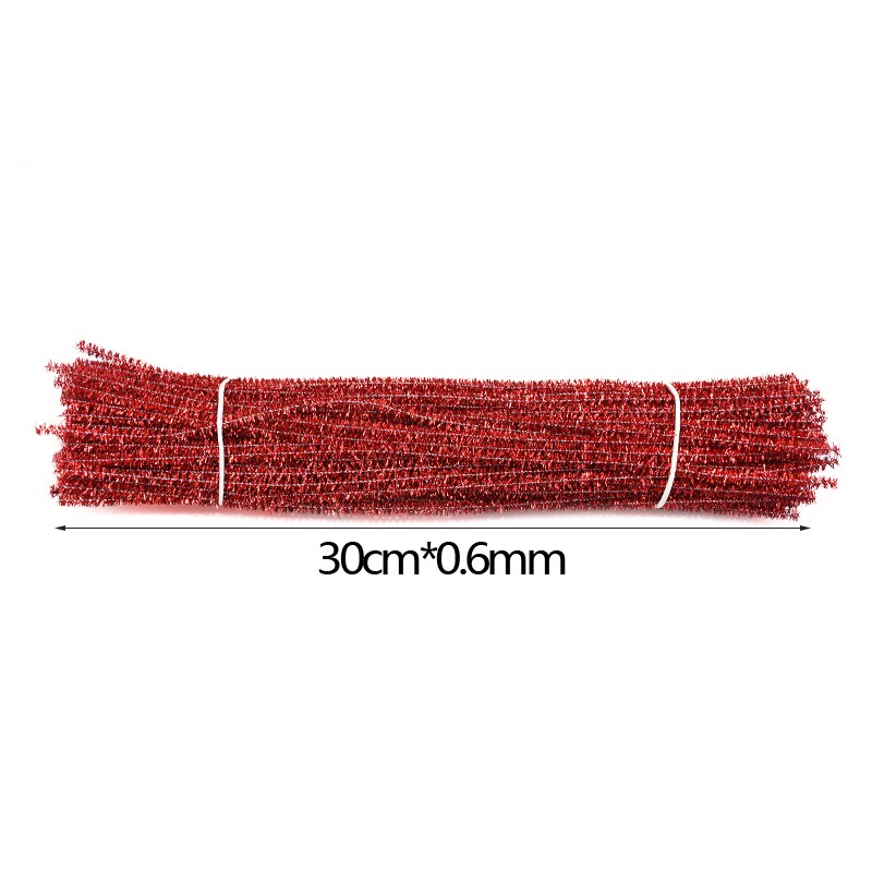 Bâtonnets en peluche en Chenille 100 p/lot | Nettoyage de tuyaux, fournitures artisanales éducatives et de jouets en peluche pour enfants, bricolage