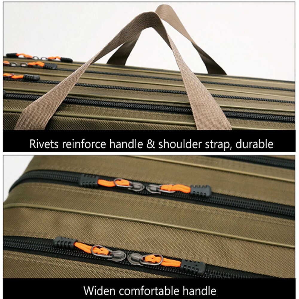 80cm/90cm/100cm/120cm wasserdichte angelrutentaschen, 3/4- lagige aufbewahrungstasche für angelrollen, ausrüstungs- und ködertasche, großer rucksack