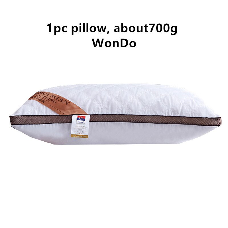Almohada de seda de plumón estándar para Hotel, de , lavable, Super 7 estrellas, 1 Uds.: 2