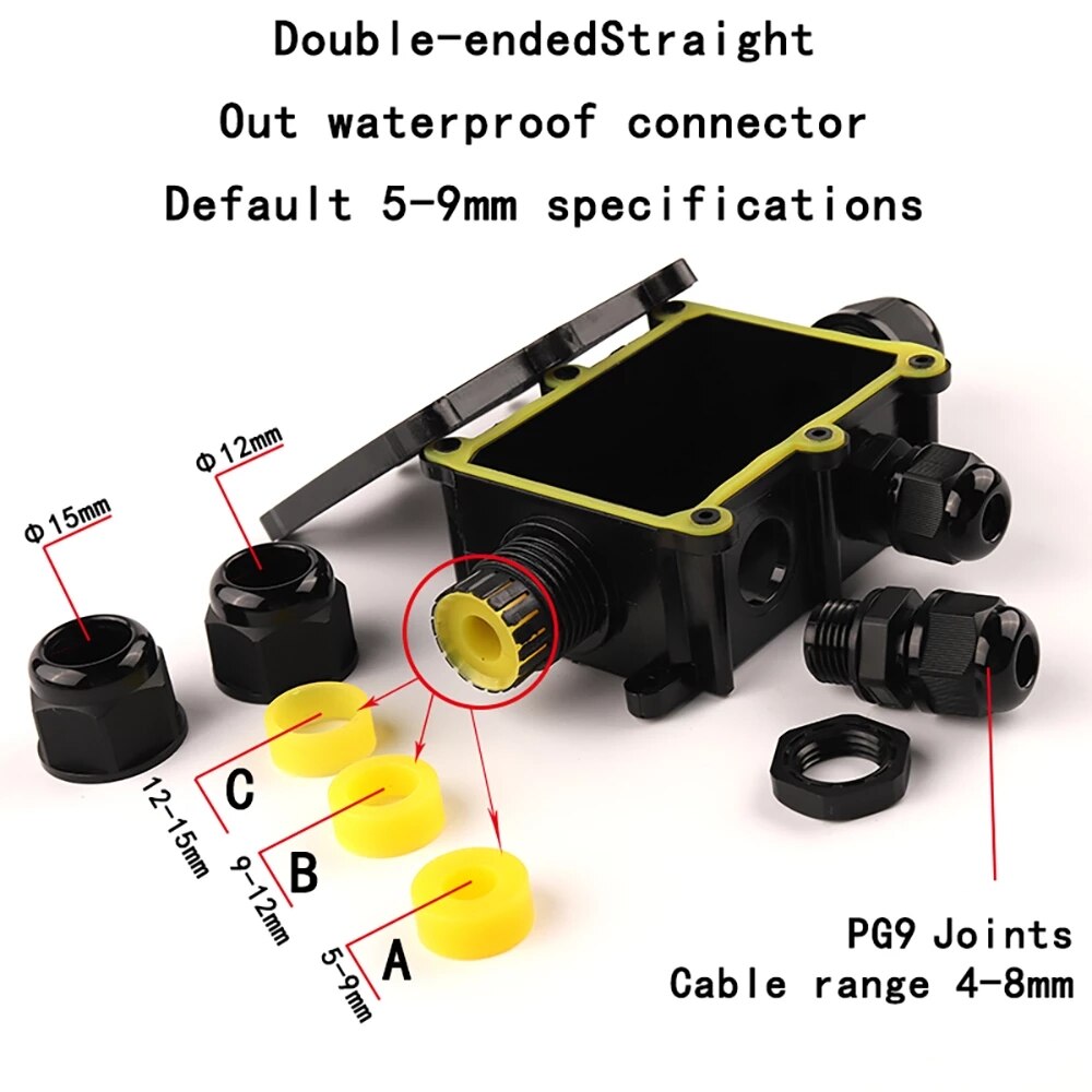 2/3/4/5/6 Way IP68 45A/450V Outdoor Waterproof Cable Connector Junction Box With Terminal for Electrical Wiring Accessories