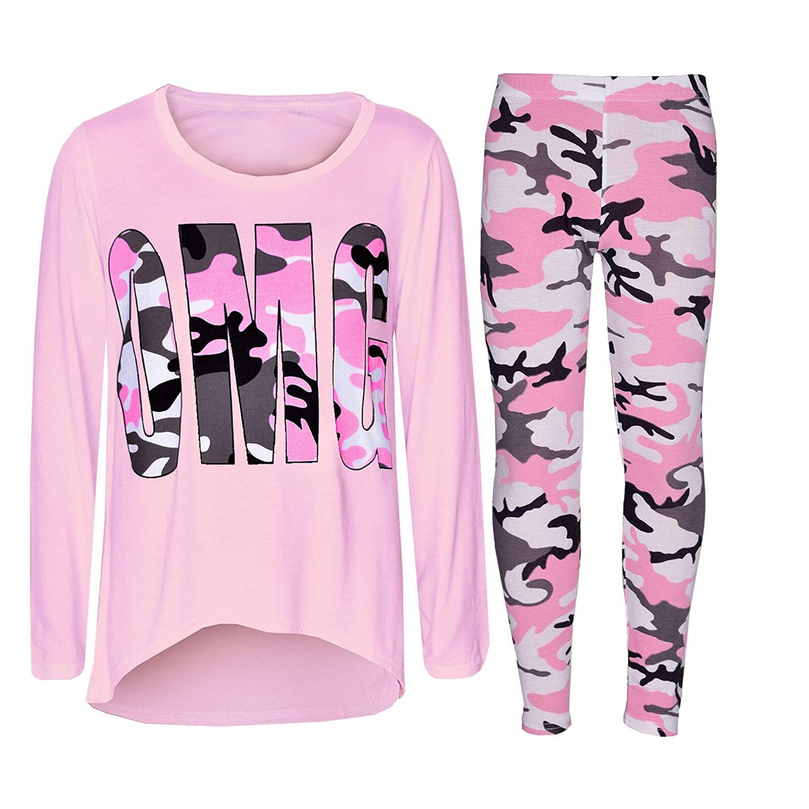 Roupas Infantis Lente Herfst Kleding Koreaanse Camouflage Tweedelige Kinderen Jongens Meisjes Sport Lange Mouw Sets #3