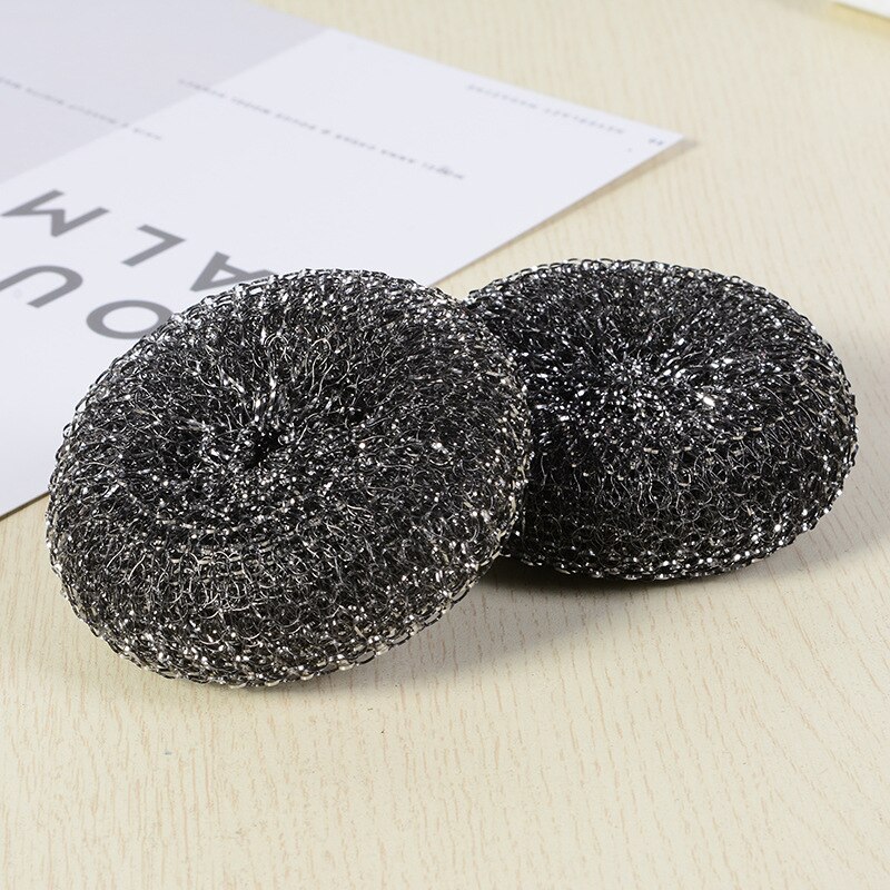 Kitchen Soap Dispensing Palm Brush Washing Liquid Dish Brush Soap Pot Utensils with Dispenser Cleaning bathroom cleaning tools: 2Pcs Steel Refill