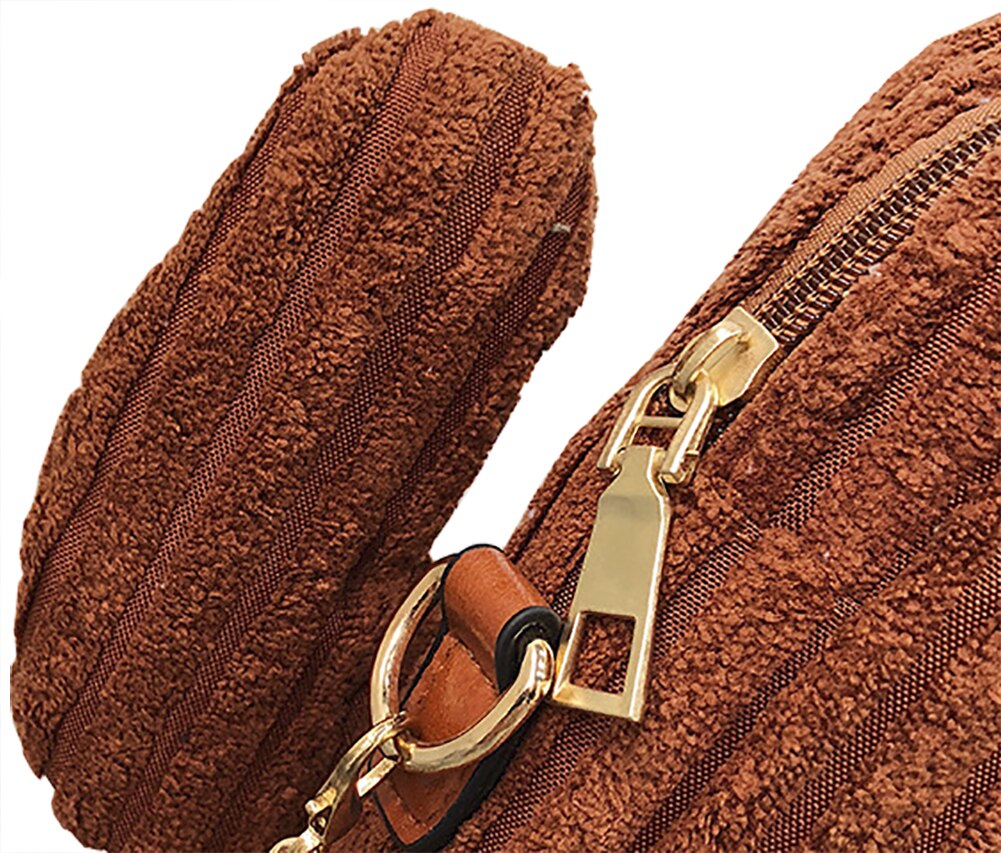 Qzunique dames corduroy handtas effen kleur cactusvormige crossbody tas met ritssluiting schoudertas groen