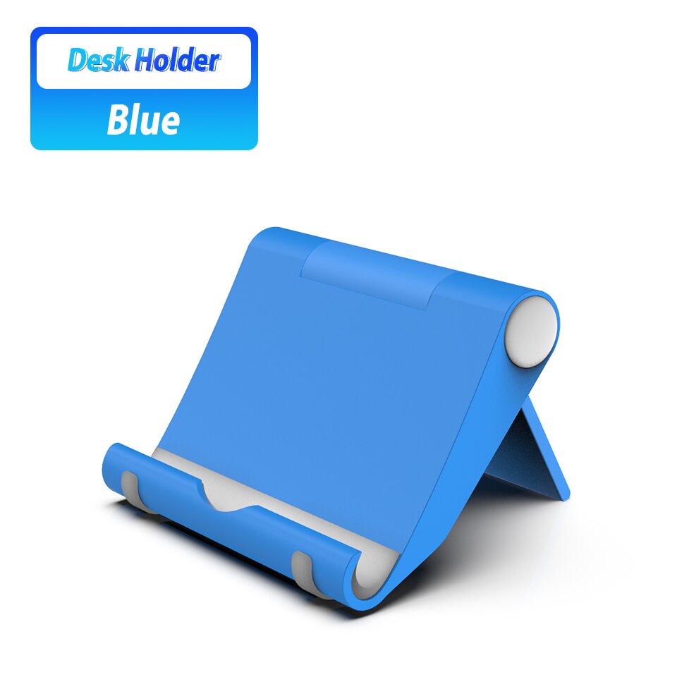 Universal- Faltbare Schreibtisch Telefon Halfter Halterung Ständer für Samsung S20 Plus Hinweis 20 Ultra IPhone 11 praktisch Tablette Schreibtisch Halfter: Blau