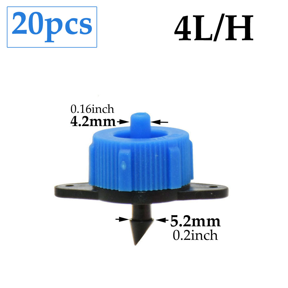 2L 4L 8L Irrigation Drippers Fitting 2/4-way Arrow Dropper Connector Cross Water Splitter Emitter Micro Drip Irrigation System: Blue