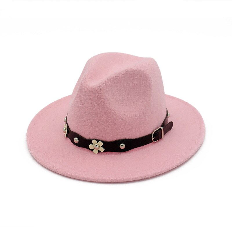 QBHAT European US Classic Wool Felt Fedora Trilby Hats Wide Brim Hat Autumn Winter Women Jazz Formal Cap Casual Gambler Hat