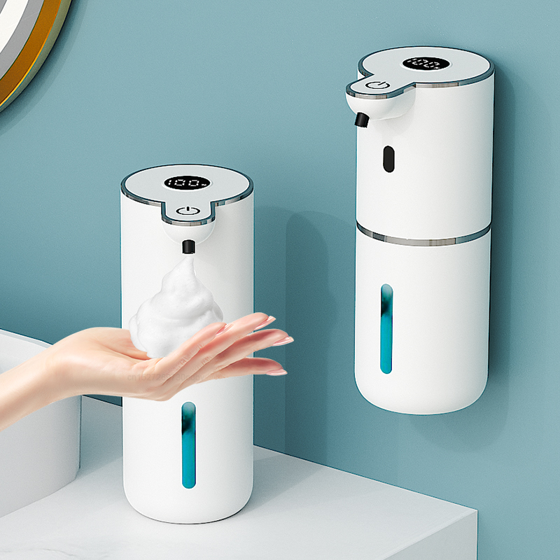 Tvålpump handtvål automatisk dispenser väggmonterad handtvätt automatisk skumtvål dispenser usb uppladdningsbar skummaskin