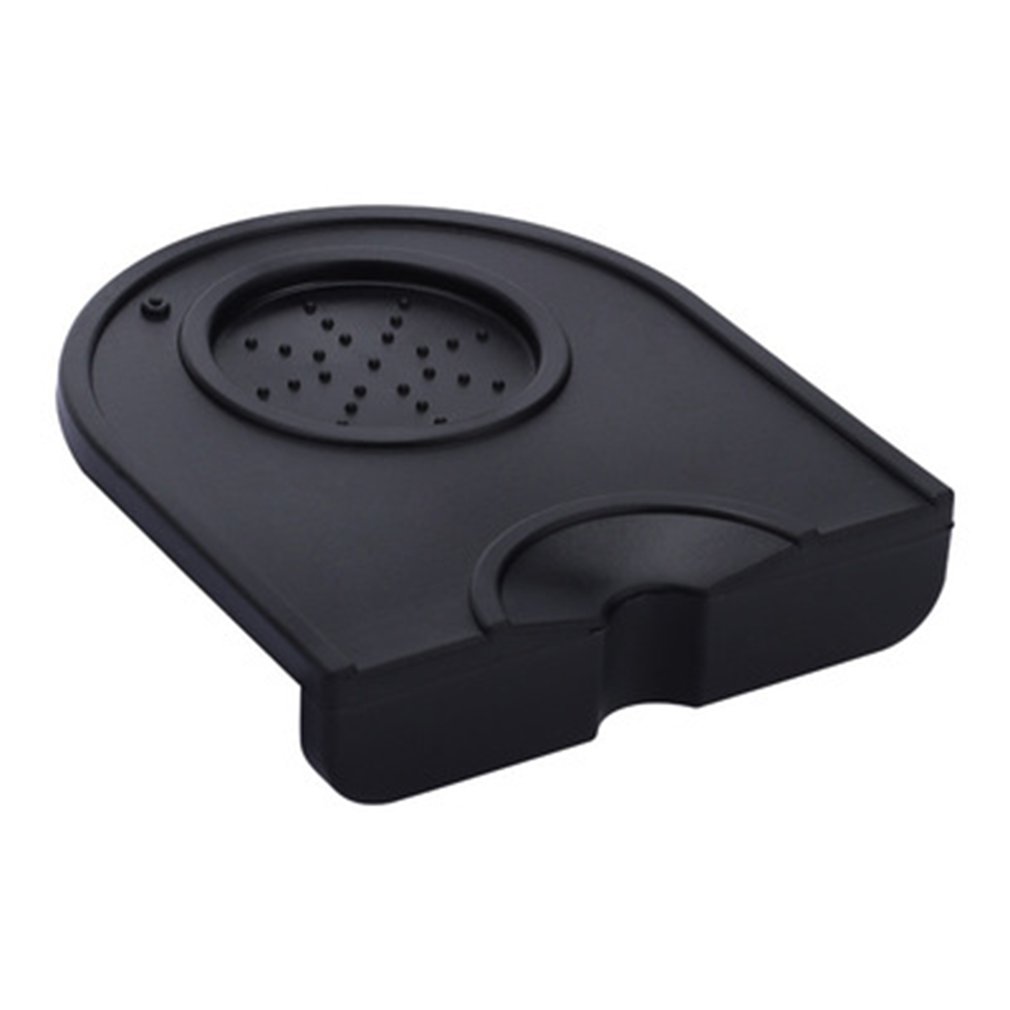 Silikon anti-skli kaffe tamper matte l-form kaffe tamping matte skrivebord operasjonsbord bar kaffe hjørne pad hjem kjøkken verktøy: Svart m