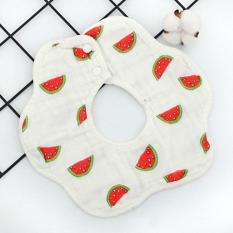 Slabbers 360 Graden Roterende Katoen Slabbetjes Cartoon Print Speeksel Handdoek Gaas Mousseline Katoen Bandana Slabbetjes Jongens Meisjes Voeden Schort
