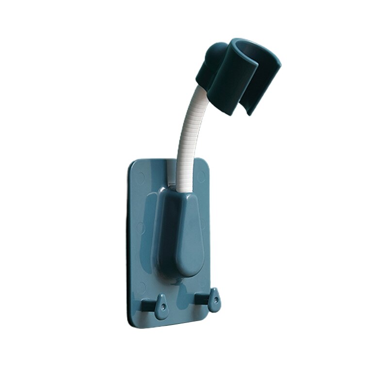 360° Bathroom Adjustable Shower Riser Rail Adjustable Wall Mount Bracket Shower Head Sliding Bar Set Holder Bar Kit Accessories: blue