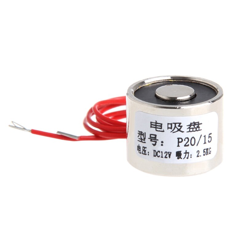 Hållmagnet elektrisk  p20 / 15 lyft 2.5 kg elektromagnetmagnet  dc 12 v