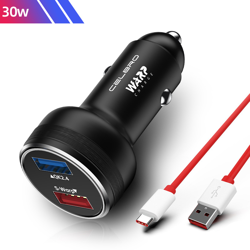Voor Oneplus Dual Usb Autolader 80 W Supervooc Warp Charge 65 30 W Super Fast Charge 65 W Dash One Plus 10T 10 Pro Nord 2T 9 8: Br