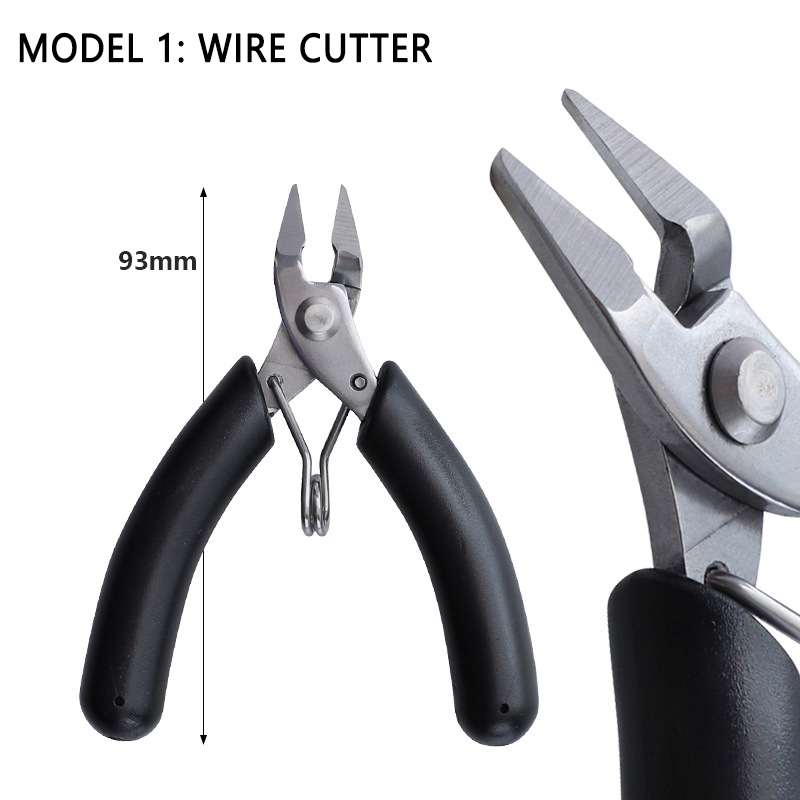 Amtech Mini Bent Nose Pliers with Spring B3190