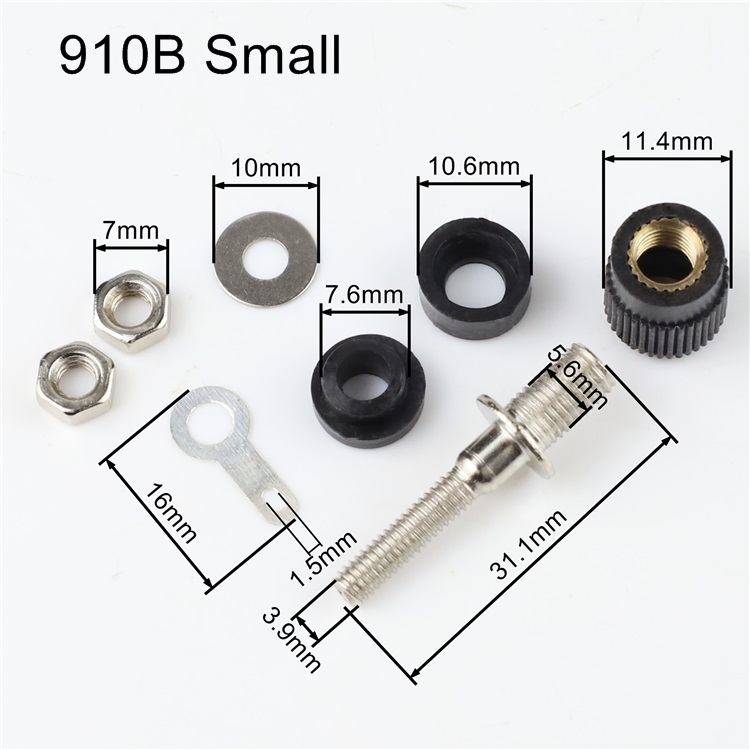 10 Stück JS-910B 999B Polklemmen, 4 mm Bananenstecker, 4 mm Anschlussstecker für Verstärker, Arduino