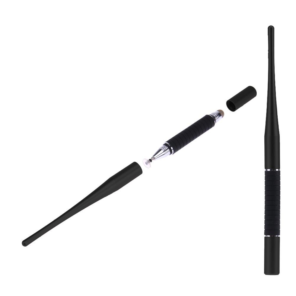 Universal 2 In 1 Capacitive Pen Touch Screen Drawing Pen Stylus Pens for Smartphone for iPhone for iPad Tablet PC: Black