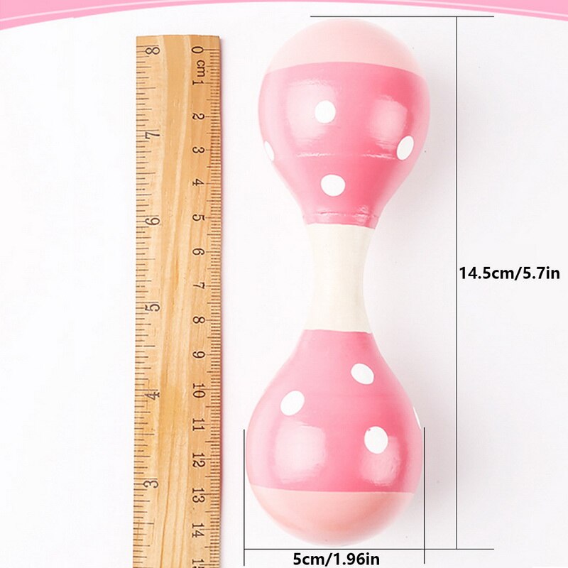 1Pcs Child Musical Instrument for kids Rattles Shaker Kids Mini Colorful Wooden Maracas Baby Party for Children 14.5*5*5cm