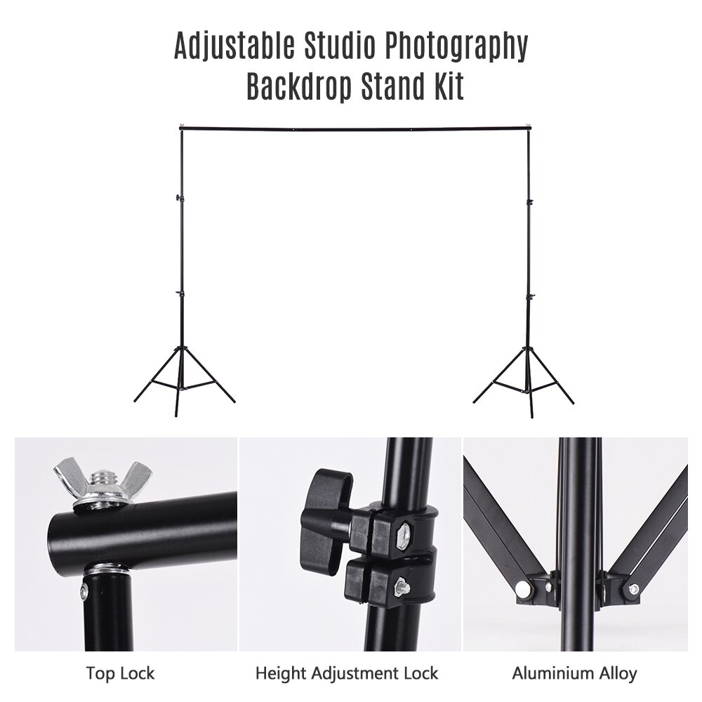 Einstellbare Fotografie Studio Hintergrund Hintergrund Stand System Unterstützung Bausatz 200*200cm für Heimat Studio Fotografie Aufnahme