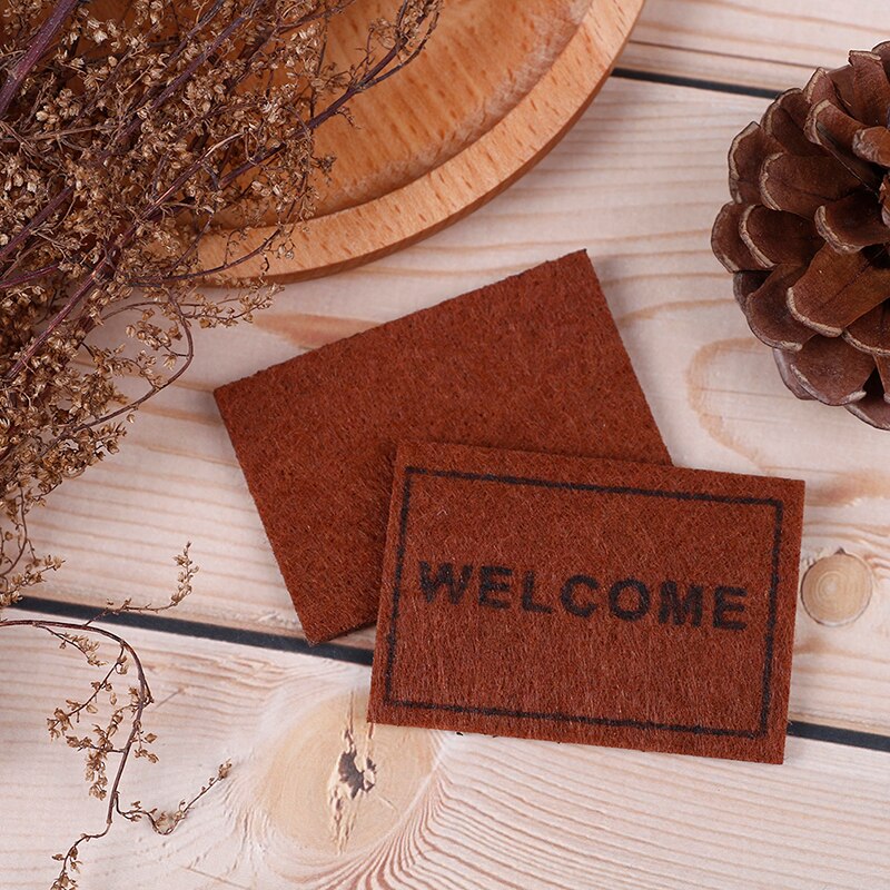 1pc 6.2X4.2CM Casa Delle Bambole in Miniatura Tappeto Tappetini Benvenuto tappetino dollshouse accessori 1PC 1:12 Bilancia