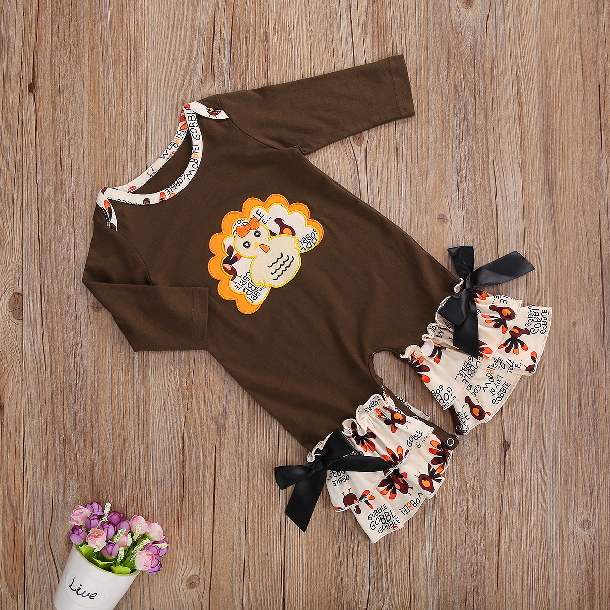 FOCUSNORM Autumn Kids Boys Halloween Rompers Cartoon Print Long Sleeve Jumpsuits Outfits 0-12M