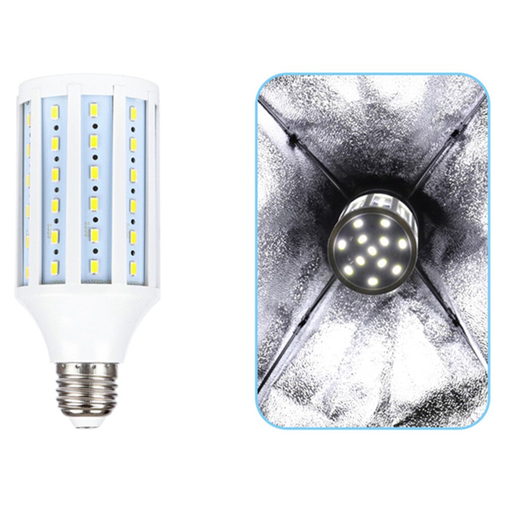 LED High Bright Photography Corn Lighting Bulbs E27 Base White Yellow Light For Softbox Photographic Photo Video Studio: 1pcs White