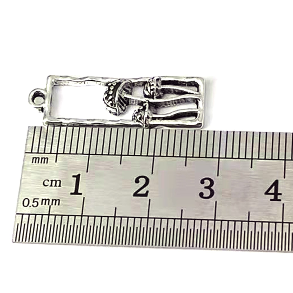 5 uds lindo tres setas bosque colgante encanto joyería de setas fantasía elfos encantos de hadas bosque para DIY mujeres hombre Accesorios