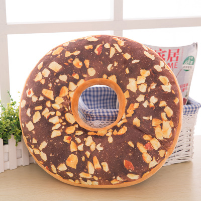 Funny Chocolate Donuts Sofa Seat Cushion Christmas Donuts Pillowcase Xmas Kid Toy Car Mats 40cm No Filling