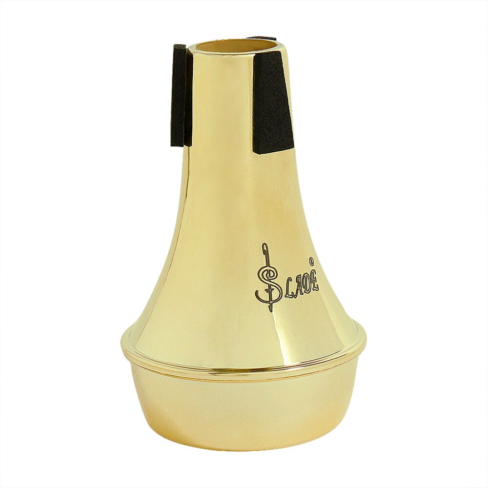 9.6X6.2 Cm Duurzaam Abs Plastic Trompet Praktijk Rechte Mute Muziekinstrument Accessoire Onderdelen: Golden 