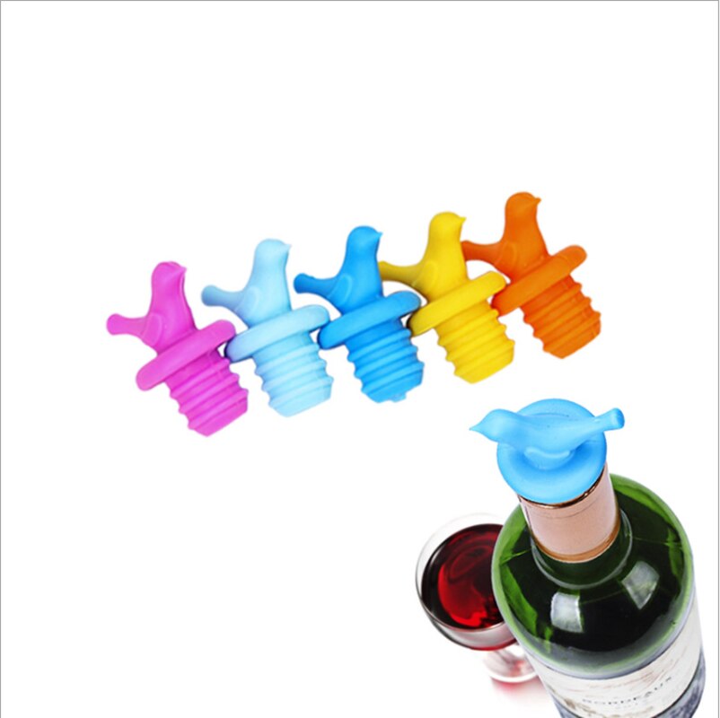 4 colors of safety and home health red bar preservation tool silicone bottle stopper bottle cap bird stopper