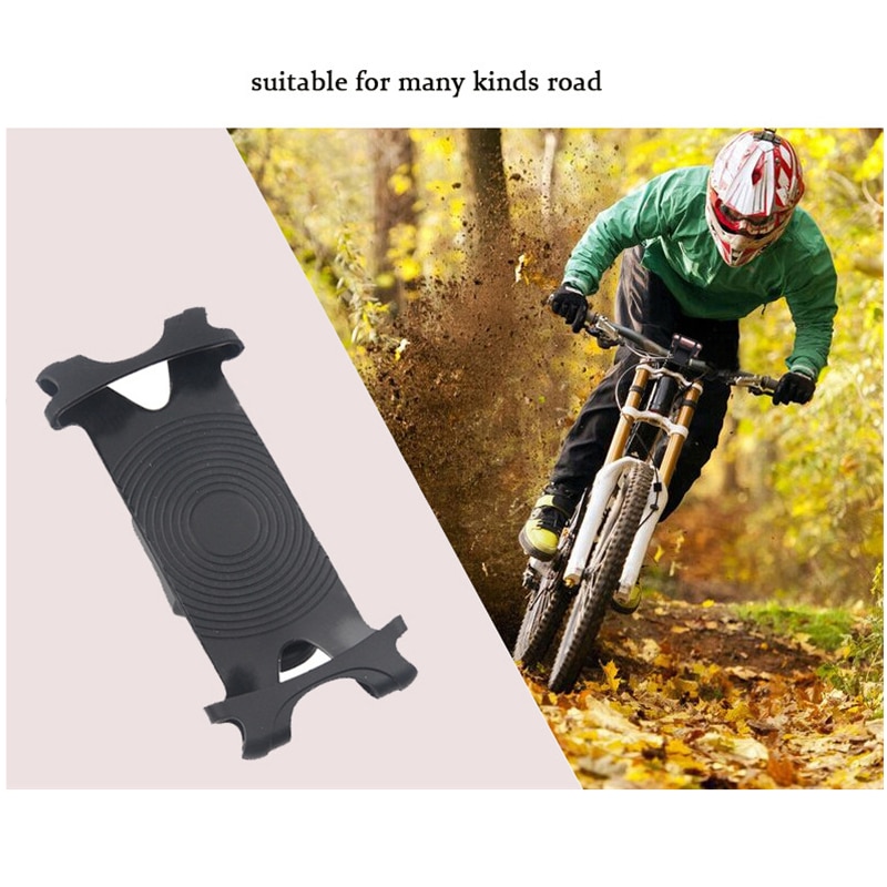Bicycle Phone Holder Bike Motocycle Smartphone Support Aluminum Alloy Silicon Adjustable MTB Road Cycling Handlebar Mount Stand
