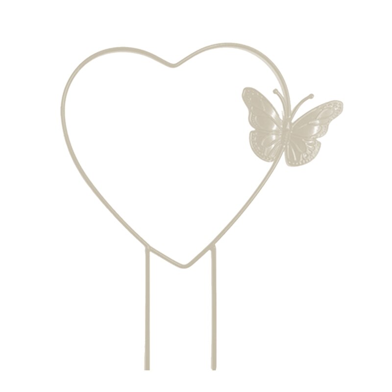 Liefde Hart Ronde Vlinder Plant Klimmen Ondersteuning Houder Vormige Staaf Voor Thuis Outdoor Tuin Potplanten Beugel N1HF