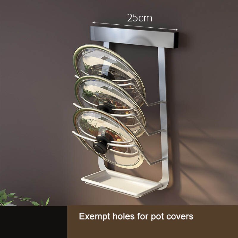 Kitchen Home Storage Organization Hooks Bedroom Hanger Hanging Rack Holder Hooks Spices cutter dishes putting: pot covers shelft