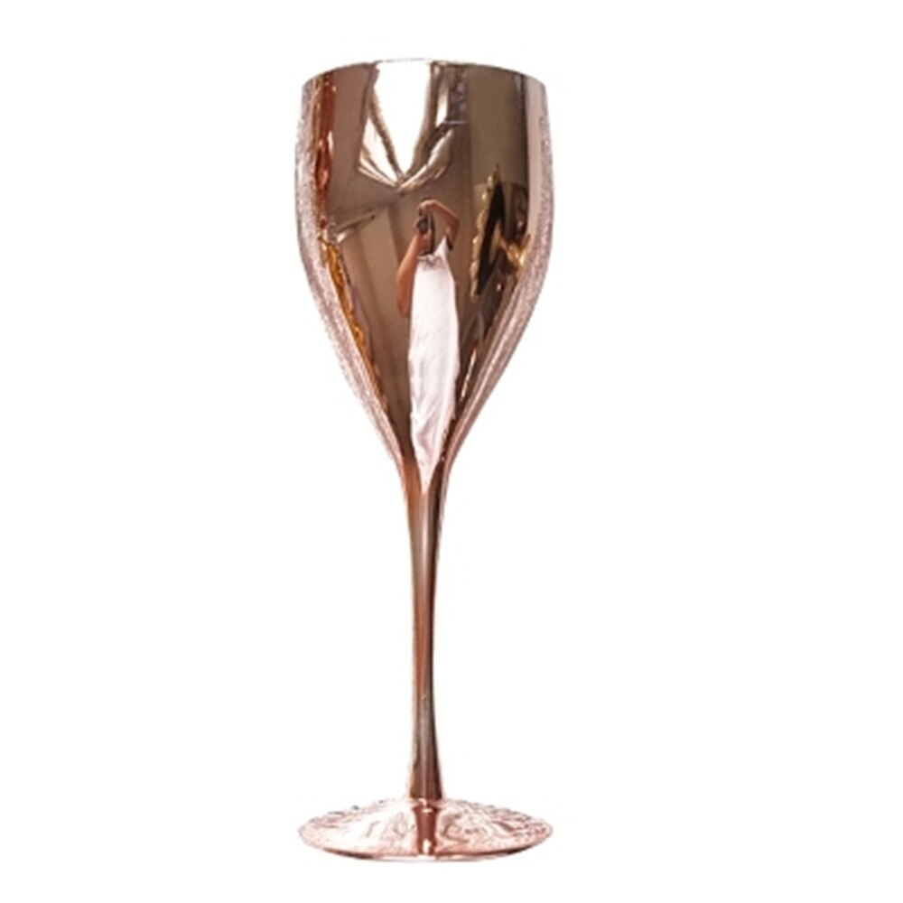 Copas de cristal de oro rosa, copa de vino, bebida de jugo, champán, vajilla de , cena, decoración del hogar, de lujo, 420ML