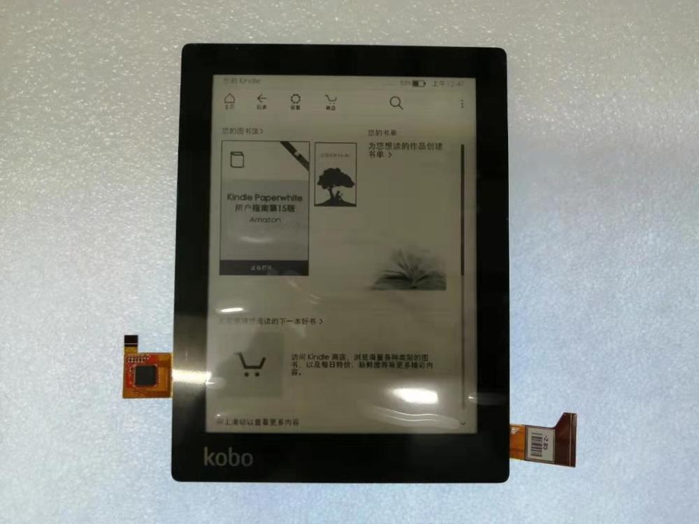Yqwsyxl Original 6 inch e-ink ED060XH3 touch+ Backlit E-ink Screen For kobo aura(non HD) 6.0 inch eReader LCD Display