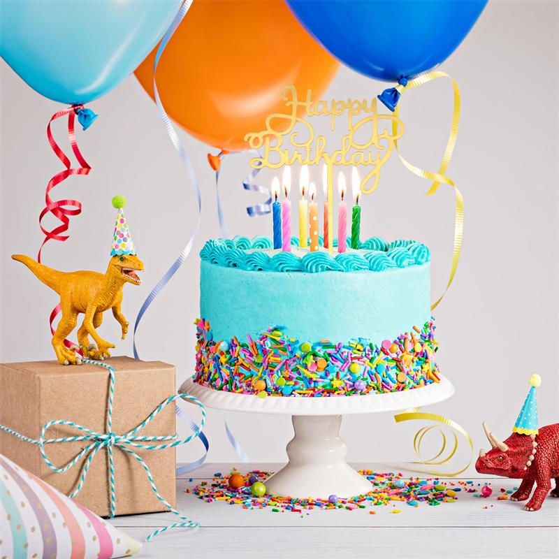 Decoración Para tarta de cumpleaños, 10 Uds., Topper para tarta de feliz cumpleaños, cartel para Oro Acrílico, pastel, Cupcake, decoración para pastel de cumpleaños