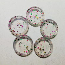 50PCS Flash Point Binding Rings Transparent Binding Disc Plastic Round Discs Button Binder Accessories Mushroom Hole Book Buckle