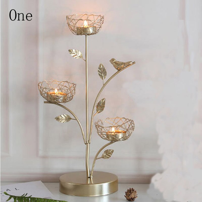 Nordic wrought iron golden bird aroma candle holder decoration romantic table tabletop decoration small furnishings 1PCS: One 1pcs