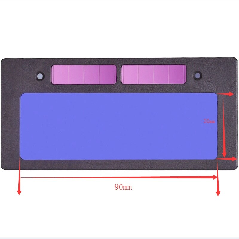 90 x 30mm solenergi auto mørkere sveisehjelm linse til bue mig tig mag med: misligholde tittel