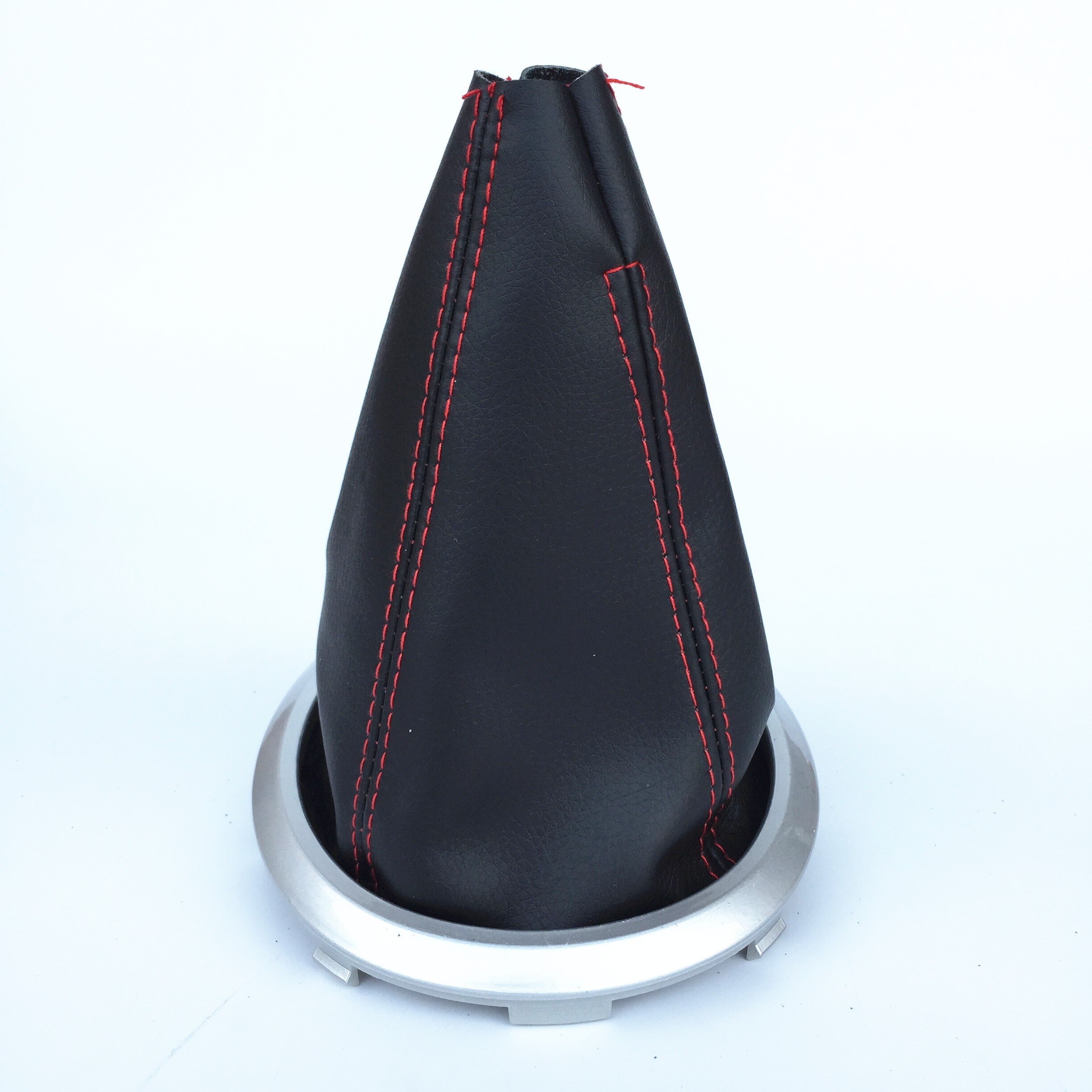 Pomo de cambio de marchas para Suzuki Swift MK2, cubierta antipolvo, marco de cuello, puntada roja/negra, 2005, 2006, 2007, , ,: Blanco
