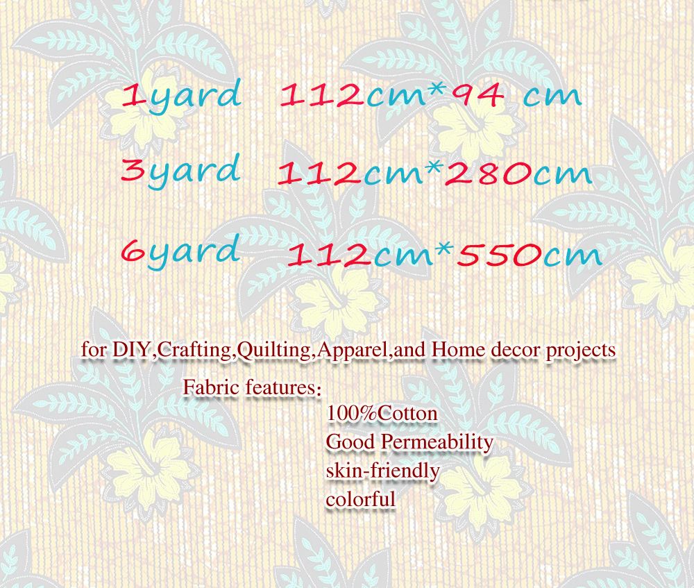 Traditional Ankara African Style Popular Veritable Wax Fabric Cotton For Sewing, DIY AFRICA NO.1