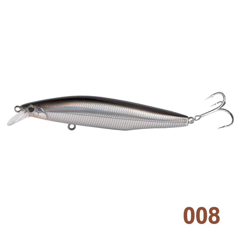hunthouse fishing lure marine gang slow floating minnow suspending swimbait seabass trout hard bait wobber: 008