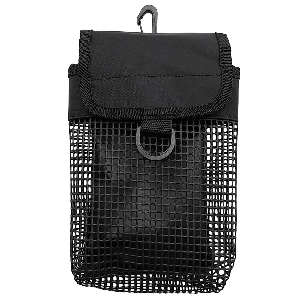 Duty Compact Mesh Gym Opbergtas Duiken Reel Bolt Snap Smb Veiligheid Marker Boei Mesh Gear Bag Apparatuur Houder carry Pouch: Black Color