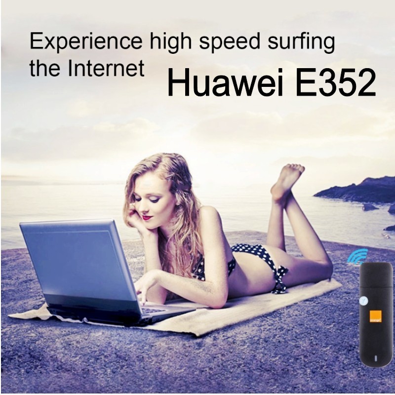 Huawei E352 clé USB haute vitesse 3G Modem USB, prise en charge de l'antenne externe, signe aléatoire (noir/blanc)