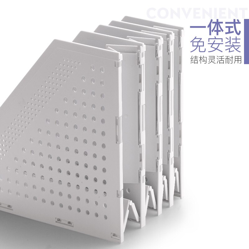 Folding File Box Book Stand Box Desk Scaling Desktop Vertical Simple Book Shelf Triple Document Shelf Book Clip shu kao simple