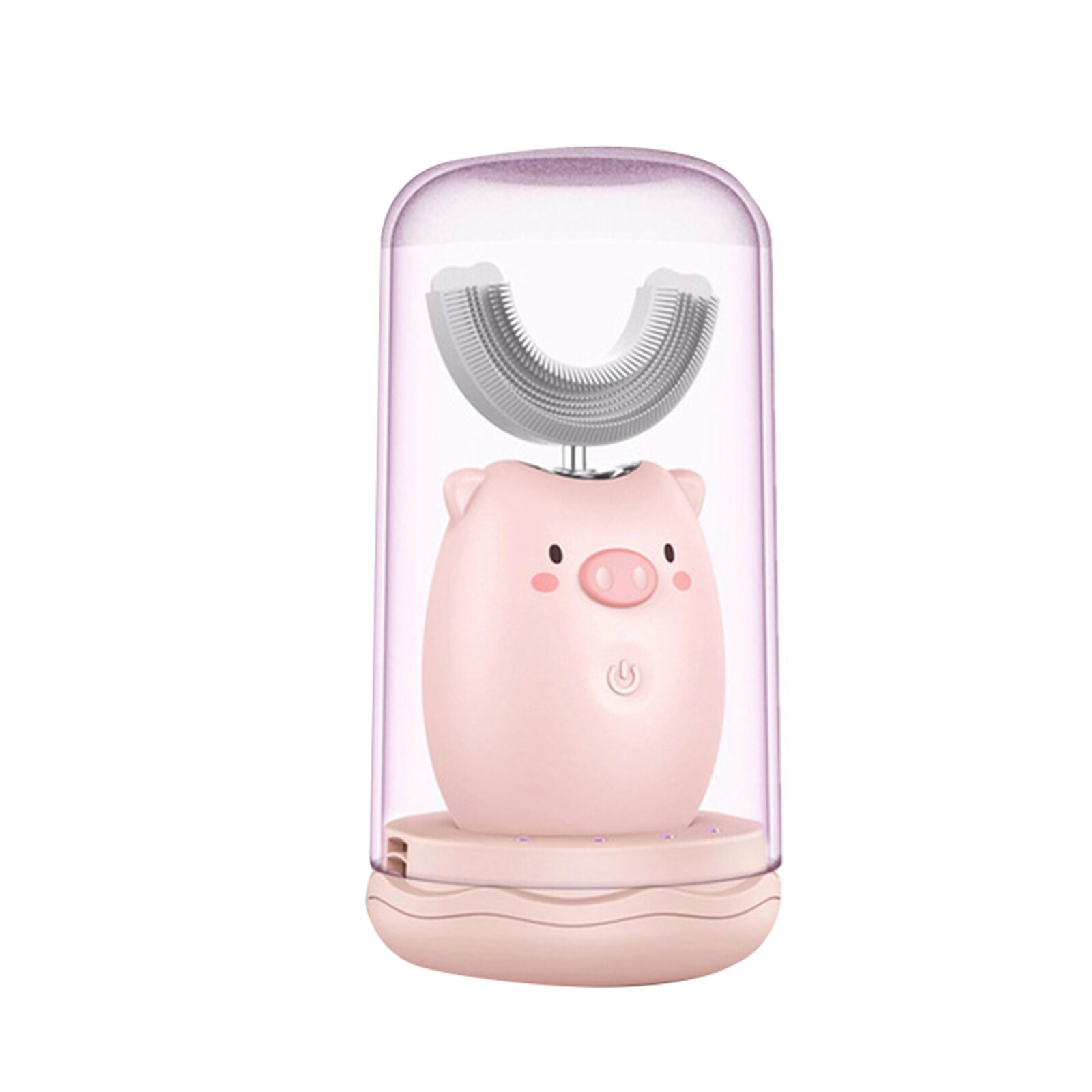 Kids' escova de dentes elétrica totalmente automático à prova dtoothbrush água silicone recarregável para a idade 2 a 12 fou99