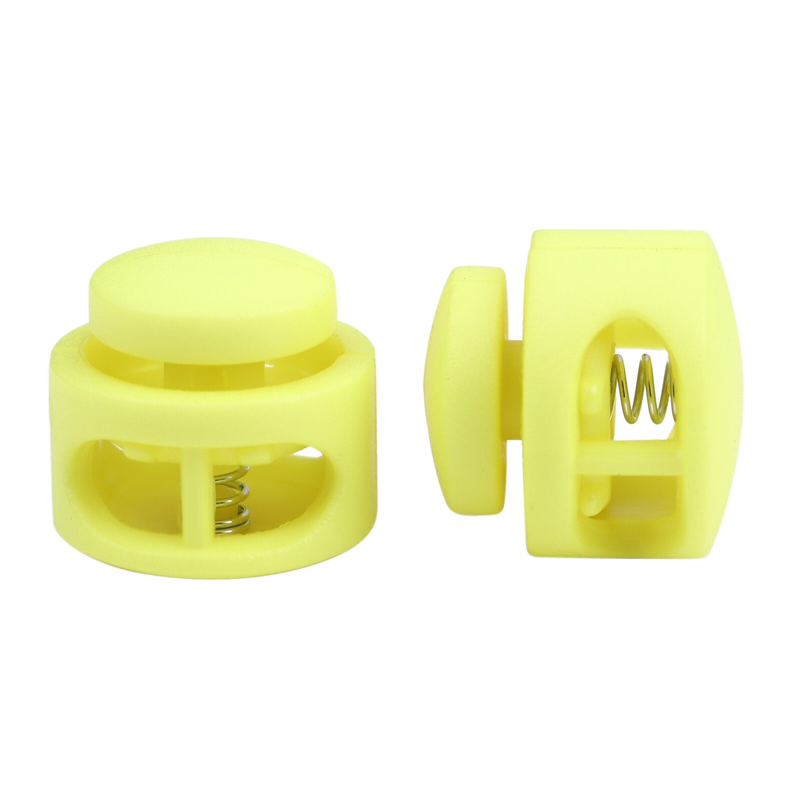 10pcs Multi Colors Round Plastic Toggle Clip Stopper Two holes Cord Lock Stopper Paracord Cord Lock Clamp Shoelace Cord Buckles: 8