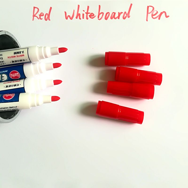 4 Stuks Rode Kleur Grote Capaciteit Uitwisbare Whiteboard Marker Pen Milieuvriendelijk White Board Marker Pennen Kantoor Schoolbenodigdheden